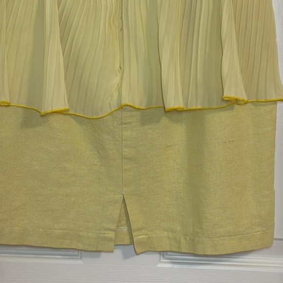 Vintage Yellow Miniskirt, Large - Picture 5 of 6